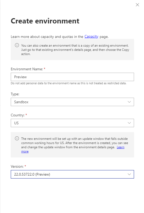 Microsoft Dynamics 365 Business Central create environment